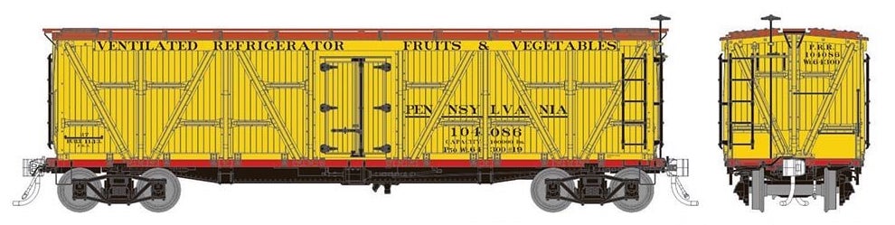 Rapido Trains 177201A HO Scale FGE R7 Reefer Pre-1920 Pennsylvania PRR (# Varies)