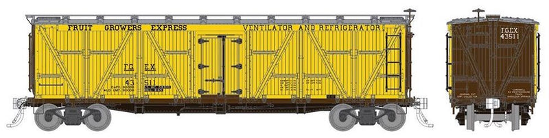 Rapido Trains 177203 HO Scale FGE R7 Fruit Growers Express with Silver Roof 6 Pack
