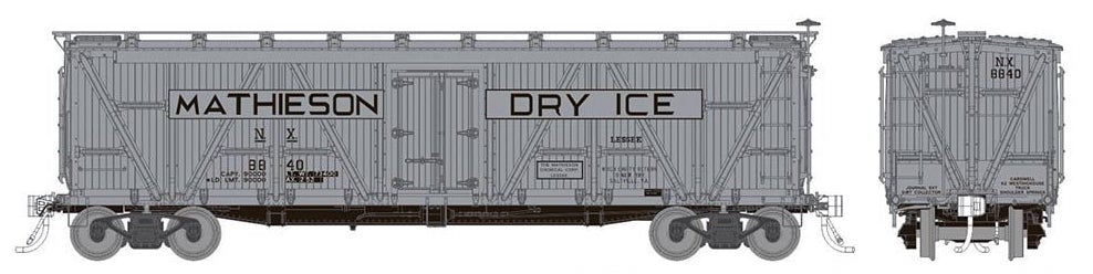 Rapido Trains 177205A HO Scale FGE R7 Reefer Mathiesion Dry Ice Single Car (# Varies)