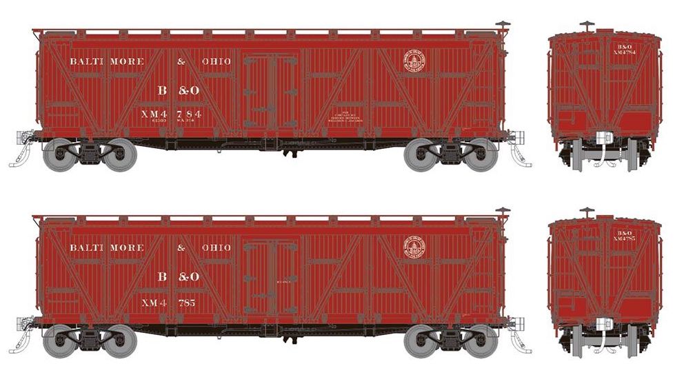 Rapido Trains 177206 HO Scale FGE R7 Reefer Baltimore & Ohio B&O 2 Pack