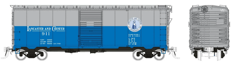 Rapido Trains 180006A HO Scale 1937 AAR Boxcar L&C Blue & Grey Scheme #'s Vary