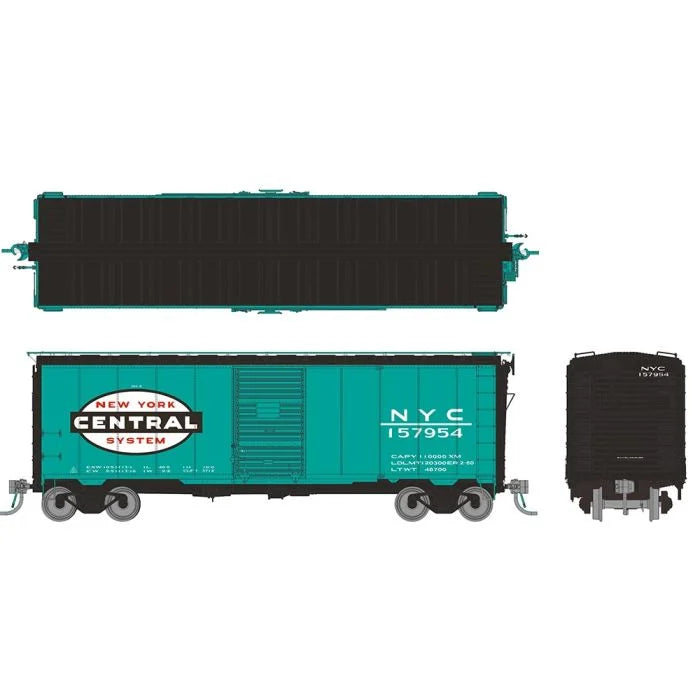 Rapido Trains 181007A HO Scale 1937 AAR Boxcar New York Central NYC Green #'s Vary
