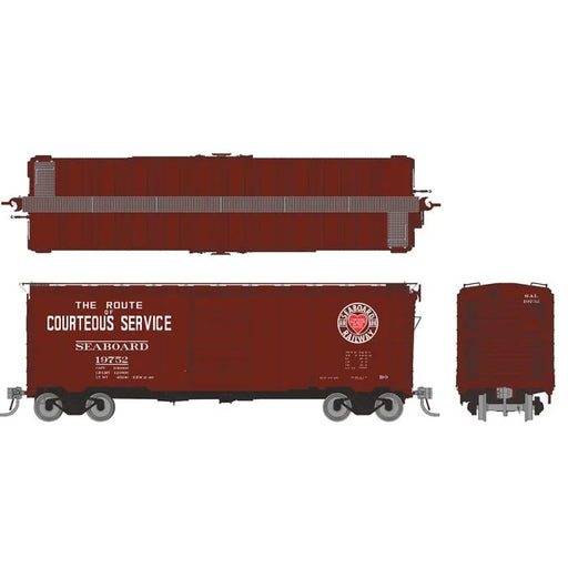 Rapido Trains 181008A HO Scale 1937 AAR Boxcar Seaboard SAL #'s Vary
