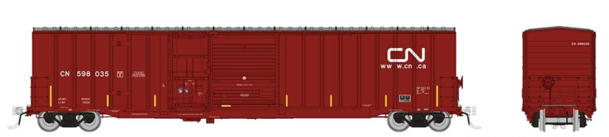Rapido Trains 193005A HO Scale Trenton Works 6348 Boxcar Canadian National CN Repaint #s Vary