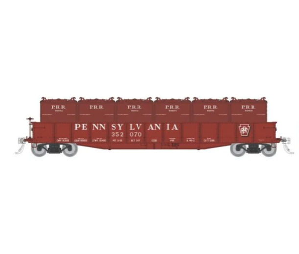 Rapido Trains 194006A HO Scale G22b Gondola Pennsylvania PRR with Containers # Varies