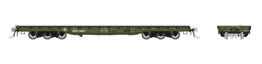 Rapido Trains 199004A HO Scale Magor 54' Flatcar DODX Late Scheme (# Varies Single Car)