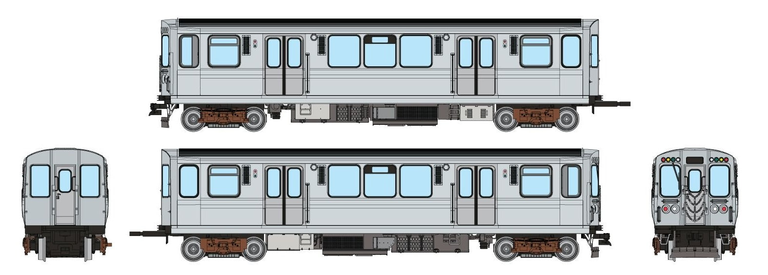 Rapido Trains 208313 HO Scale CTA 2600-series L (Unpowered): Painted, Unlettered
