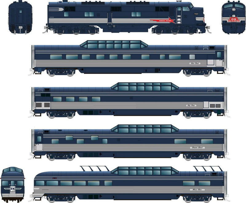 Rapido Trains 210011 HO Scale EMD Train of Tomorrow Set - DC