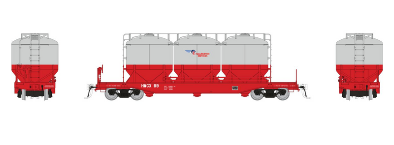 Rapido Trains 224003A HO Scale Halliburton Cement Car: 1980s Scheme: Single Car