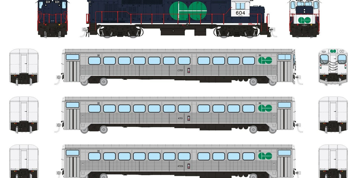 Rapido Trains 226002 HO Scale GO Transit 