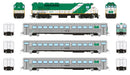 Rapido Trains 226507 HO Scale GO Transit "Late" Passenger Train Set #1 (GP40TC/Cab/2 Coaches - DC/DCC/Sound)