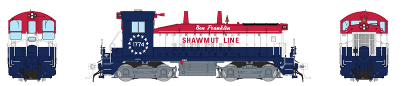 Rapido Trains 27616 HO Scale EMD SW9 (DC/DCC/Sound): Pittsburg & Shawmut "Ben Franklin" 1774