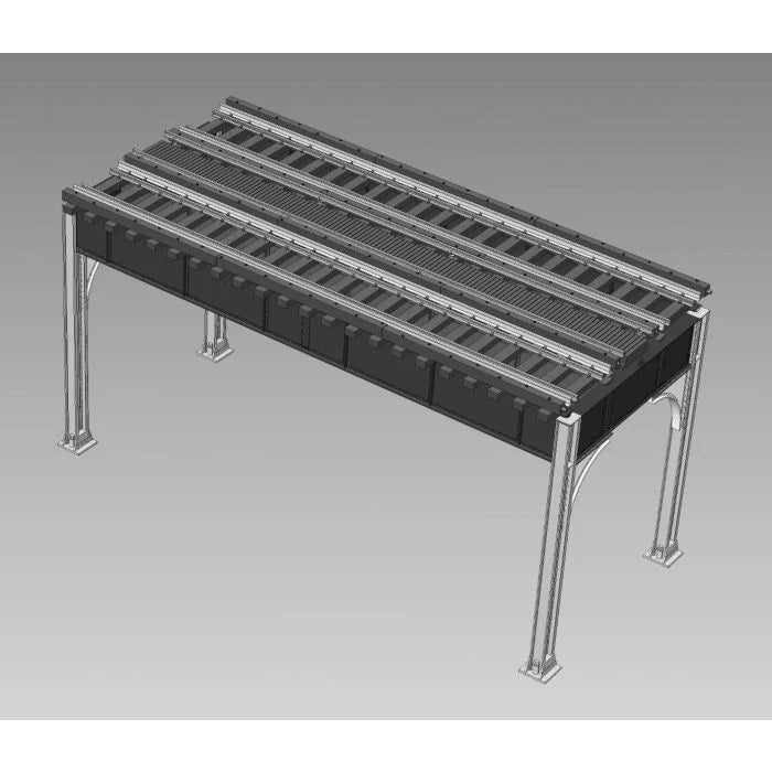 Rapido Trains 301002 HO Scale Elevated Transit Straight Double Track Kit w/Rails Installed (1x 43 scale feet)