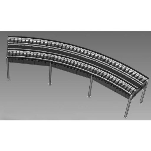 Rapido Trains 301003 HO Scale Elevated Transit Curved Double Track Kit w/Rails Installed (1x 45 degrees)