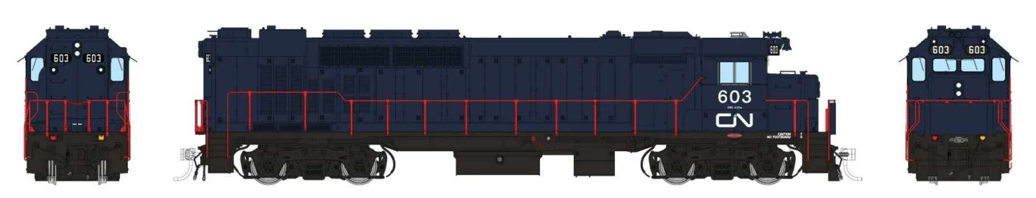 Rapido Trains 34001 HO Scale GP40TC Diesel Canadian National "Blue Scheme" CN 603 - DC
