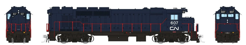 Rapido Trains 34002 HO Scale GP40TC Diesel Canadian National "Blue Scheme" CN 607 - DC