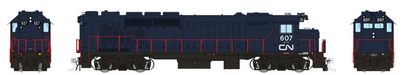 Rapido Trains 34002 HO Scale GP40TC Diesel Canadian National "Blue Scheme" CN 607 - DC