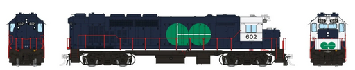 Rapido Trains 34003 HO Scale GP40TC Diesel GO Transit "Blue Scheme" 602 - DC