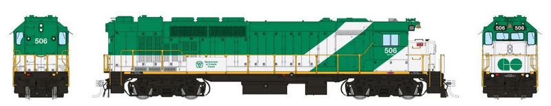 Rapido Trains 34010 HO Scale GP40TC Diesel GO Transit "Late Font" 506 - DC