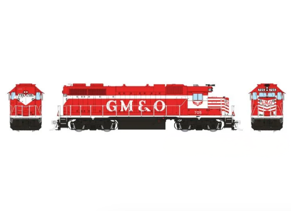 Rapido Trains 38059 HO EMD GP38 Gulf Mobile & Ohio GM&O 718 - DC