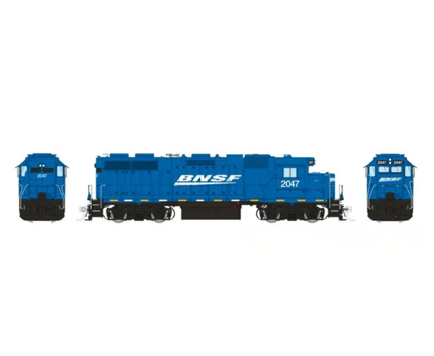 Rapido Trains 38540 HO EMD GP38 BNSF - Blue Scheme 2047 - DCC & Sound