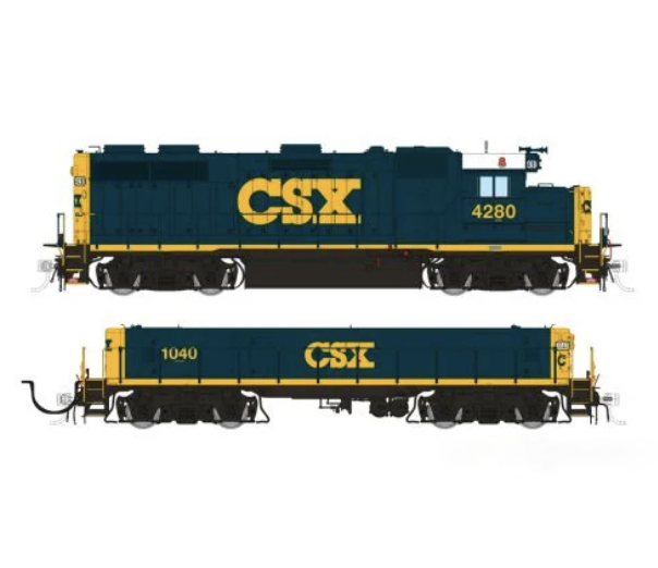 Rapido Trains 39031 HO EMD GP39 Mother+Slug CSX YN3 Scheme 4280 + 1040 - DC