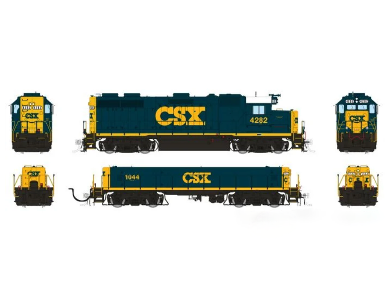 Rapido Trains 39032 HO EMD GP39 Mother+Slug CSX YN3 Scheme 4282 + 1044 - DC