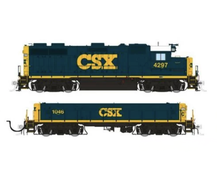 Rapido Trains 39034 HO EMD GP39 Mother+Slug CSX YN3 Scheme 4297 + 1046 - DC