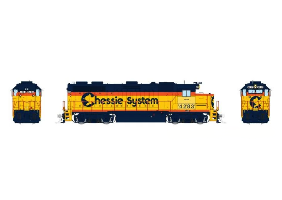 Rapido Trains 39509 HO EMD GP39 CSX Chessie Patch 4283 - DCC & Sound