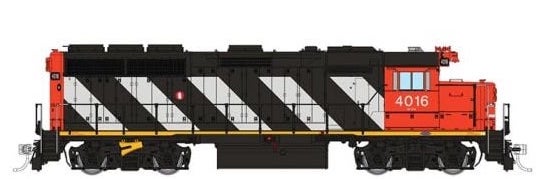 Rapido Trains 40004 HO Scale EMD GP40 Diesel Canadian National "Stripes" CN 4012