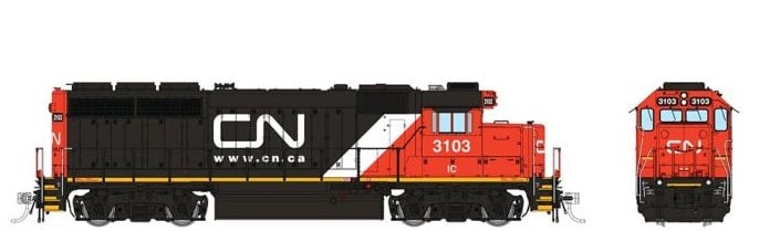 Rapido Trains 40014 HO Scale EMD GP40 Diesel Canadian National "Ex-IC" CN 3123