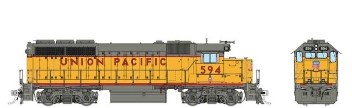 Rapido Trains 40027 HO Scale EMD GP40 Diesel Union Pacific UP 589