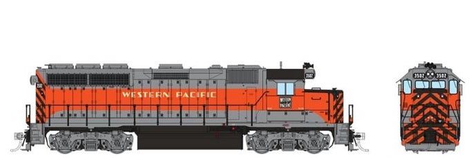 Rapido Trains 40037 HO Scale EMD GP40 Diesel Western Pacific "Zephyr" WP 3511