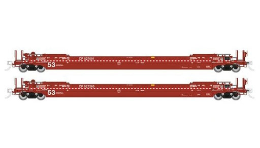 Rapido Trains 401058A HO Scale Gunderson 53' Husky-Stack Well Car Canadian Pacific CP (2 Pack)