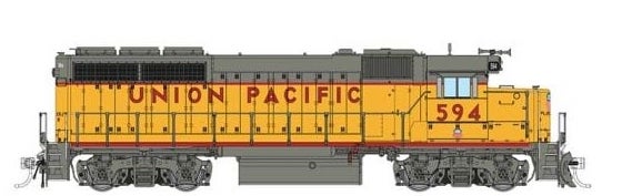 Rapido Trains 40528 HO Scale EMD GP40 Diesel Union Pacific UP 594 DCC & Sound
