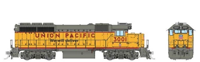 Rapido Trains 40530 HO Scale EMD GP40 Diesel Union Pacific UP 3001 DCC & Sound