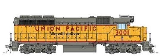 Rapido Trains 40530 HO Scale EMD GP40 Diesel Union Pacific UP 3001 DCC & Sound