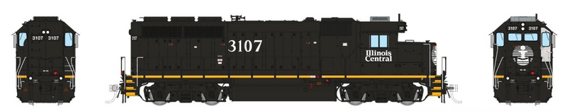 Rapido Trains 40551 HO EMD GP40R Illinois Central NW 3107 (DCC & Sound)