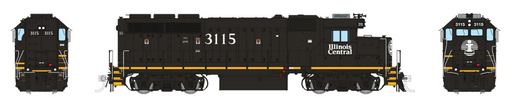 Rapido Trains 40553 HO EMD GP40R Illinois Central NW 3115 (DCC & Sound)