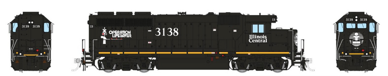 Rapido Trains 40554 HO EMD GP40R Illinois Central NW 3138 (DCC & Sound)