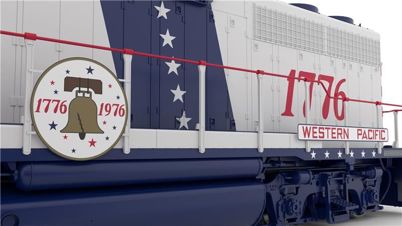 Rapido Trains 40560 HO EMD GP40 Western Pacific - Bicentennial 1776 + 1976 (DCC & Sound)