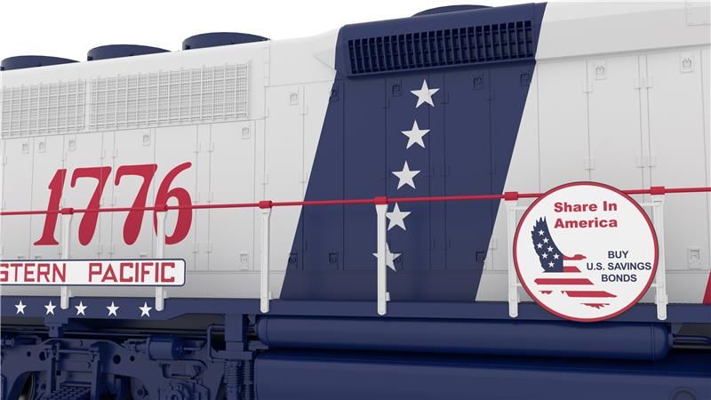 Rapido Trains 40560 HO EMD GP40 Western Pacific - Bicentennial 1776 + 1976 (DCC & Sound)