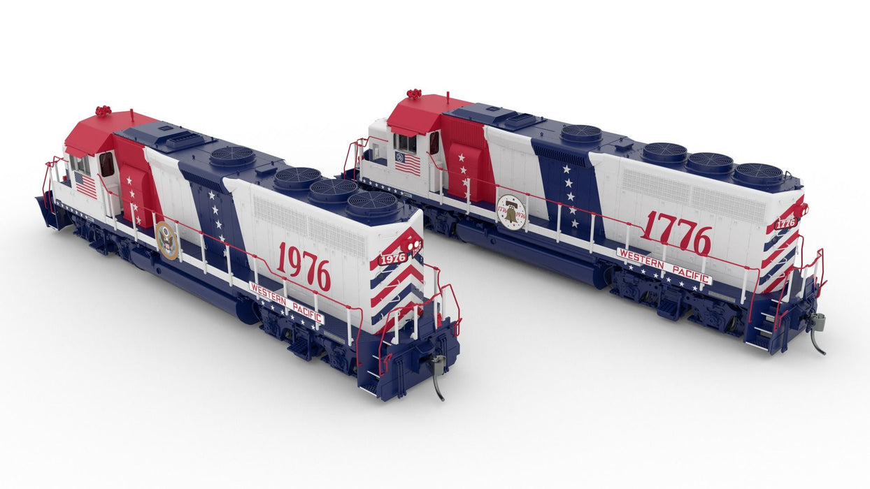 Rapido Trains 40560 HO EMD GP40 Western Pacific - Bicentennial 1776 + 1976 (DCC & Sound)