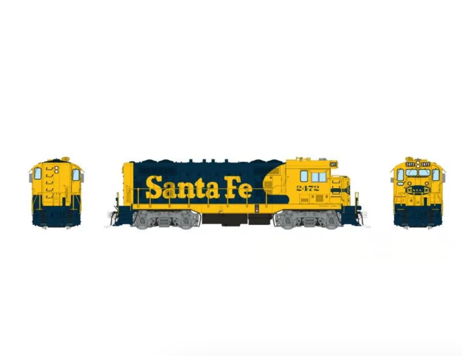 Rapido Trains 70619 HO ATSF Round Cab CF7 Santa Fe - Warbonnet 2496 - DCC & Sound