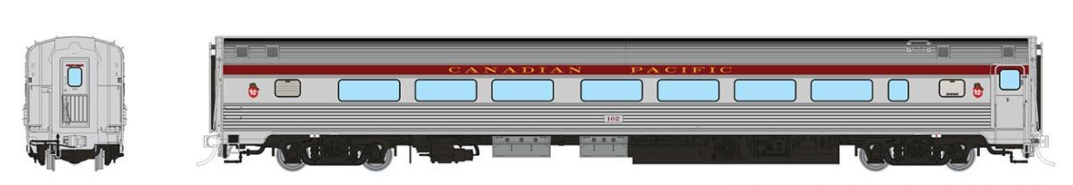 Rapido Trains HO Budd Coach: Canadian Pacific - Maroon
