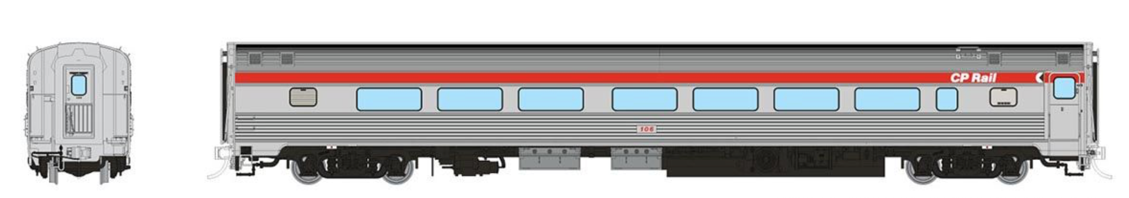 Rapido Trains HO Budd Coach: CP Rail - Action Red