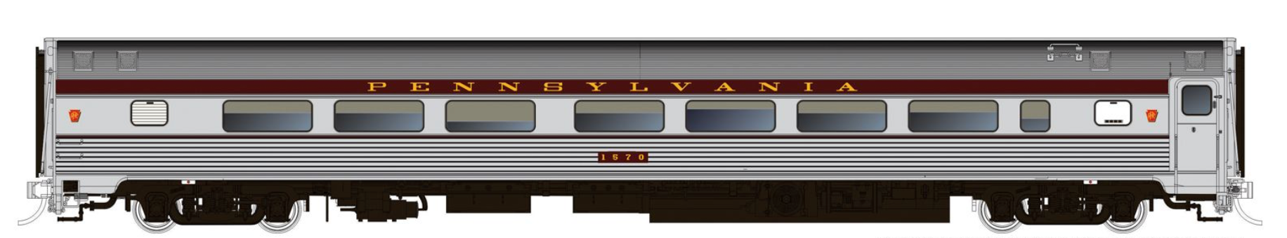 Rapido Trains HO Budd Coach: Pennsylvania - Congressional Scheme