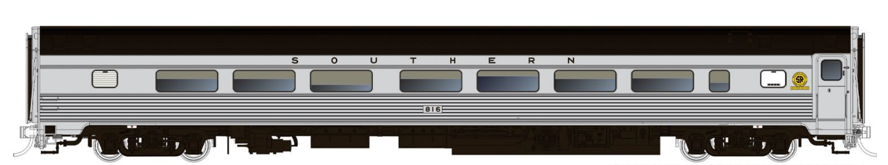Rapido Trains HO Budd Coach: Southern RR - Late Scheme