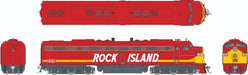 Rapido Trains HO EMD E8A with HEP Rock Island - Red & Yellow Scheme