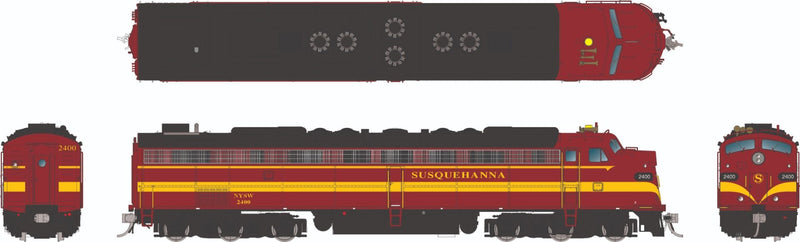 Rapido Trains HO EMD E9A with HEP Susquehanna NYS&W